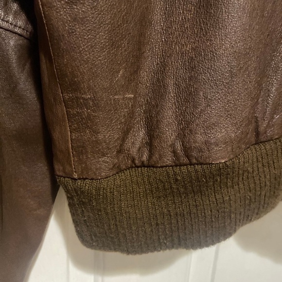 Wilsons The Leather Expert Thinsulate 3M Brown Leather Biker Jacket Men’s  XL - Picture 9 of 12